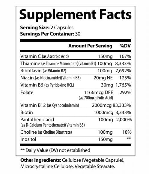 Stage 2 Exec B supplement facts